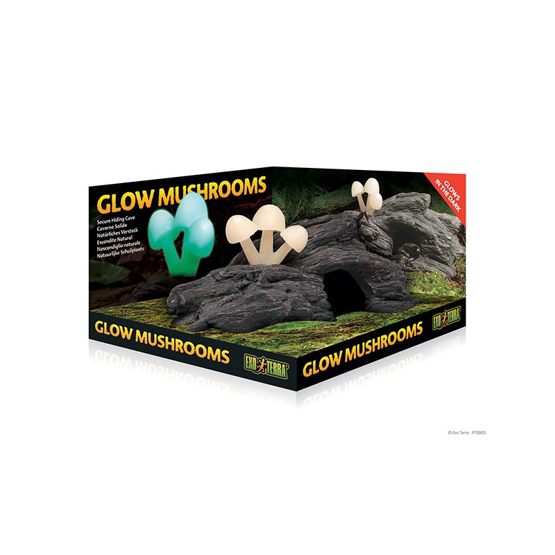 Exo-Terra Glow Mushrooms - refugio para reptiles o artrópodos