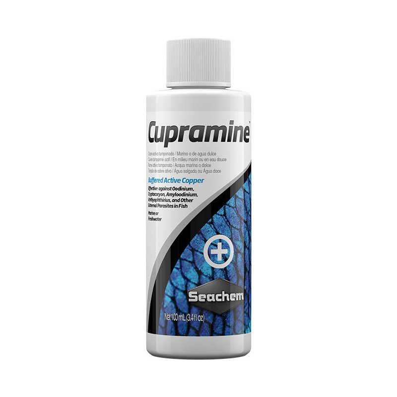 Seachem Cupramine 100 ml - medicamento para peces