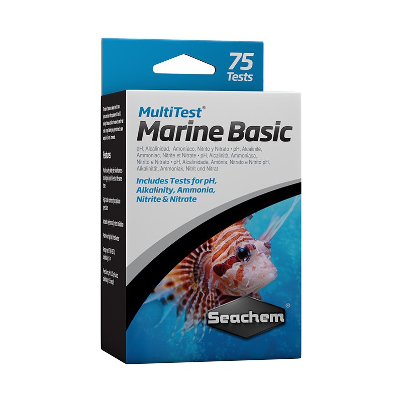 Seachem MultiTest Marine Basic - test de agua para acuarios marinos