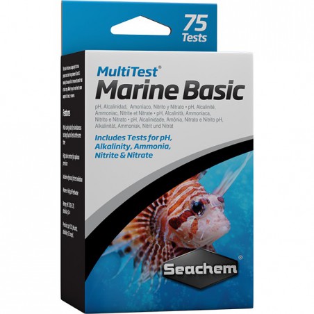 Seachem MultiTest Marine Basic - test de agua para acuarios marinos