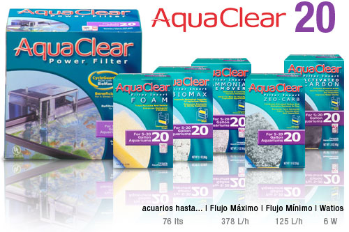 AquaClear 20 - filtro de mochila para acuarios
